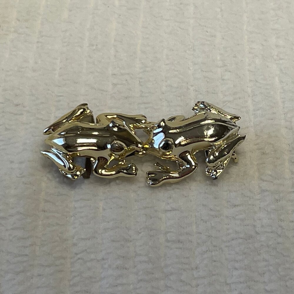 Vintage Frog Gold Tone Belt Clasp